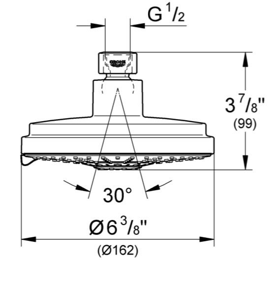 Sprchová hlavová sprcha Grohe Rainshower Cosmopolitan 27135000 - galéria #1