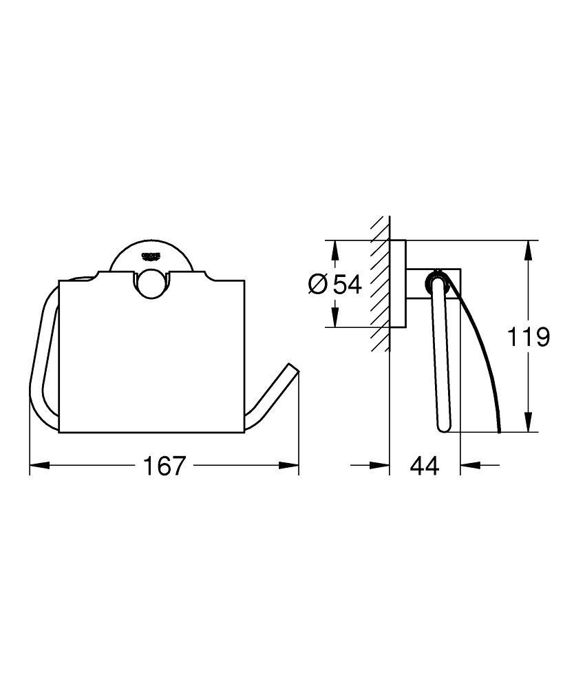 Grohe Essentials Držiak toaletného papiera, lesk Warm Sunset 40367DA1 - galéria #1