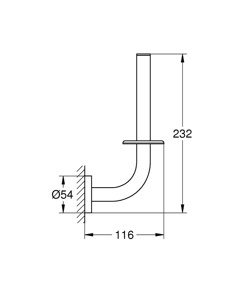 Náhradný držiak toaletného papiera Grohe Essentials, kartáčovaný, teplý západ slnka 40385DL1 - galéria #1