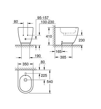 Grohe Essence Stojaci bidet, alpská biela 3957500H - galéria #1