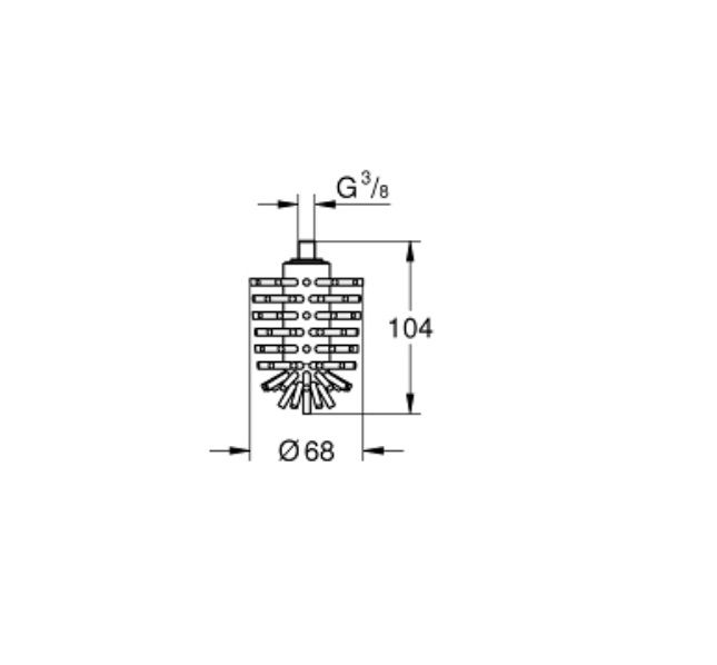 Grohe Selection Cube Náhradná hlavica pre WC kefu, 40870000 - galéria #1