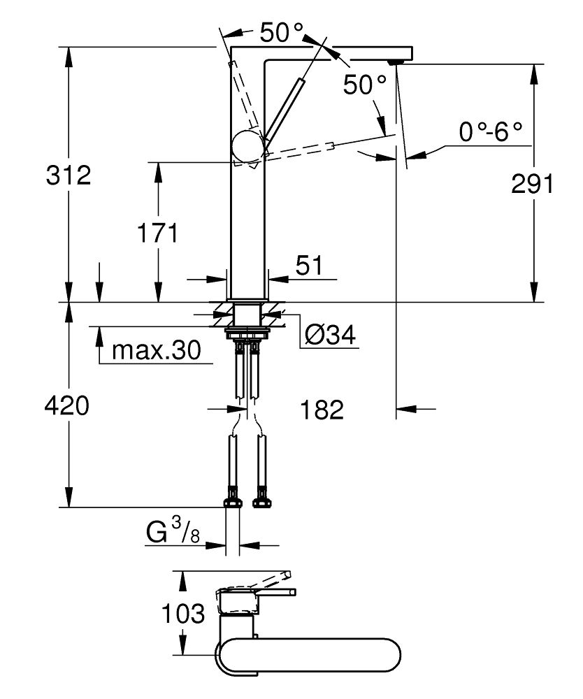 Umývadlová batéria Grohe Plus, chróm 32618003 - galéria #1