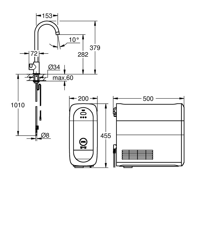 Grohe Blue Home štartovacia sada Mono, kartáčovaný teplý západ slnka 31498DL1 - galéria #1