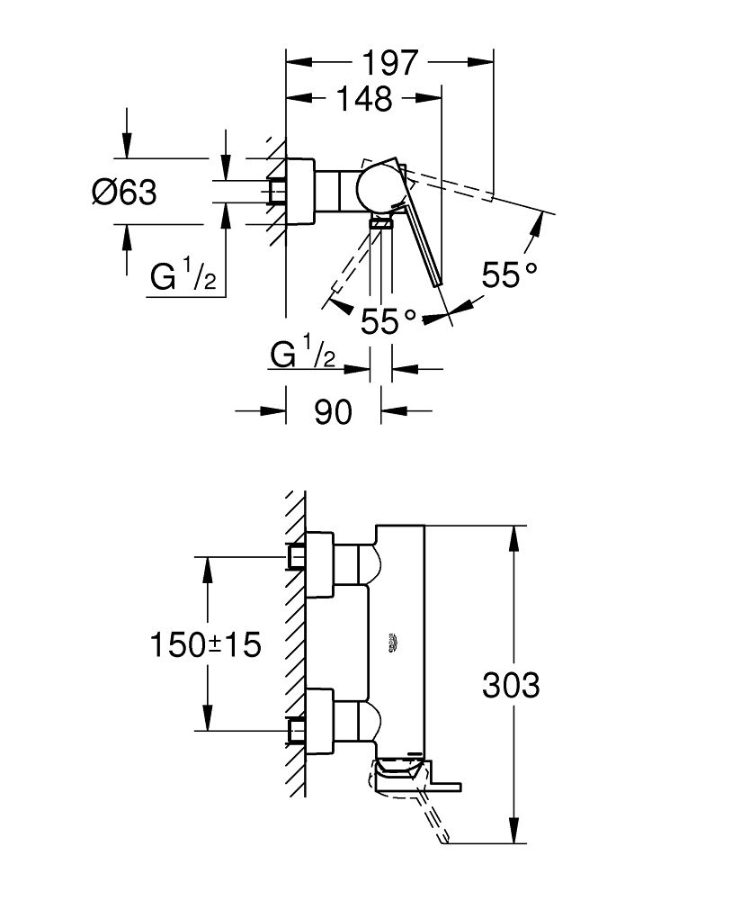 Sprchová batéria Grohe Plus 33577003 - galéria #1