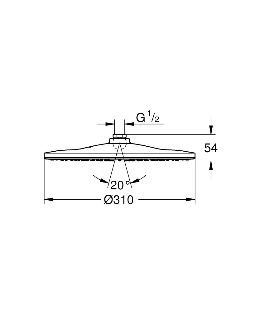 Sprchová hlavica Grohe Rainshower Mono 310 s jedným prúdom 26561LS0 - galéria #1