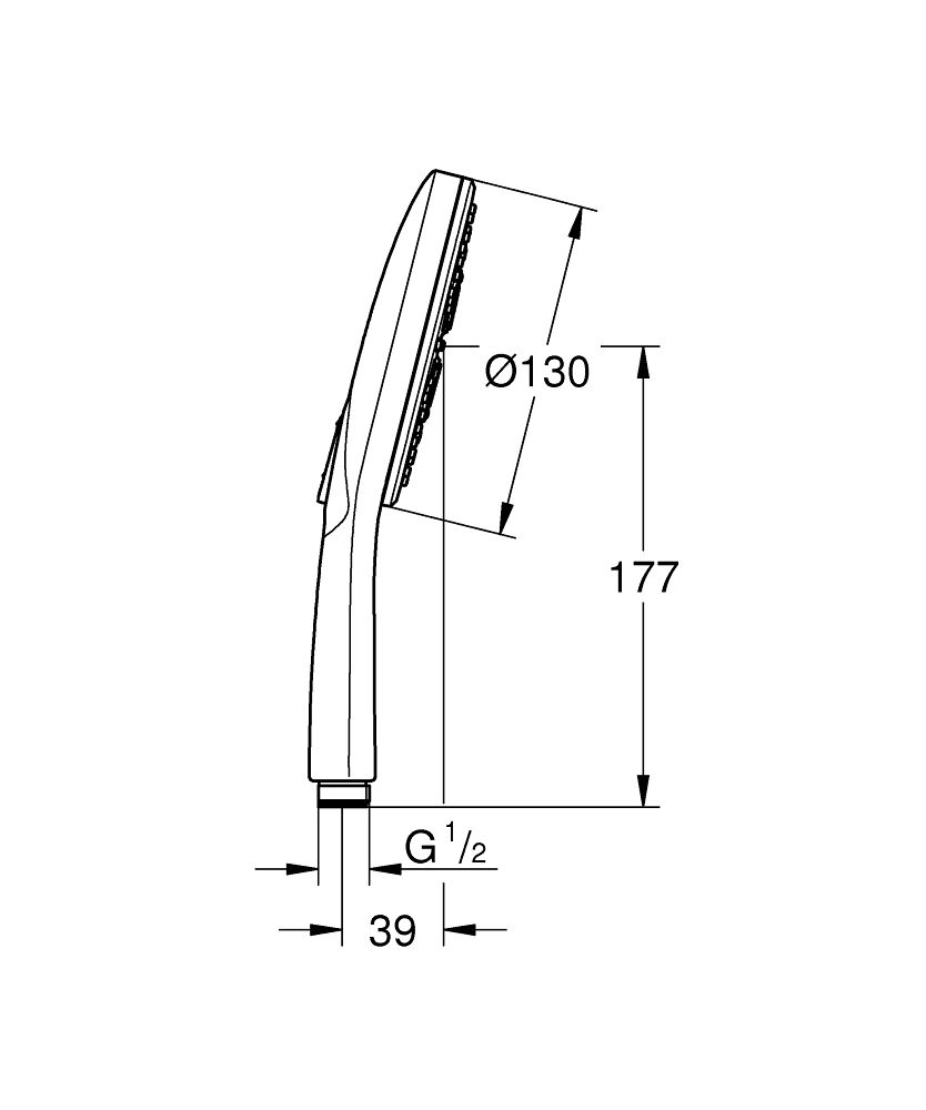Grohe Rainshower SmartActive 130 Ručná sprcha tvrdá grafitový lesk 26574A00 - galéria #3