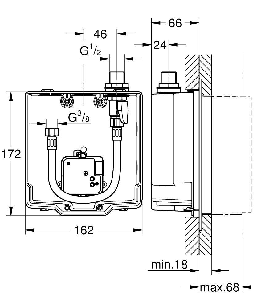 Grohe EuroEco Cosmopolitan E Zásuvka pre elektronické batérie, 36337001 - galéria #4