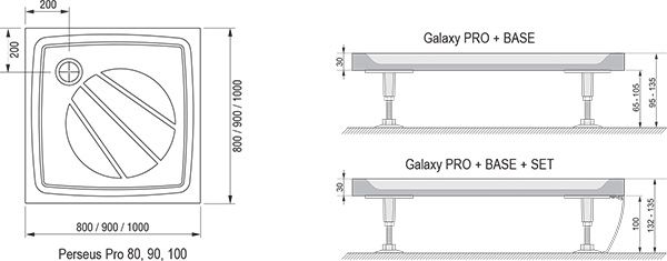 Ravak Galaxy Pro Perseus Sprchová vanička 90x90x3, biela XA037701010 - galéria #3