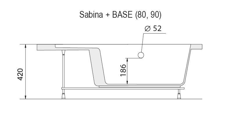 Ravak Panel Sabina 90, biely A917001020 - galéria #2