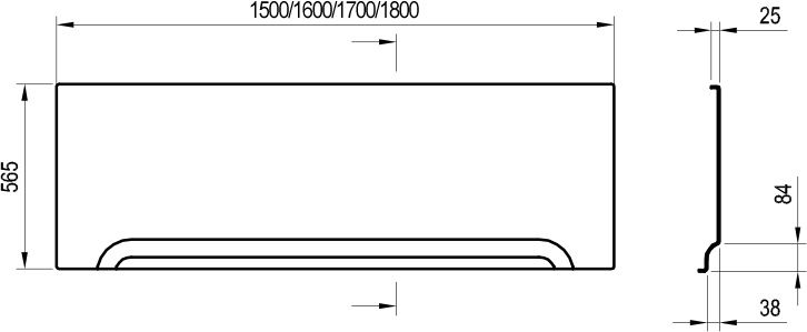 Ravak Panel 170 cm, bez súpravy panelov, CZ001V0A00 - galéria #2