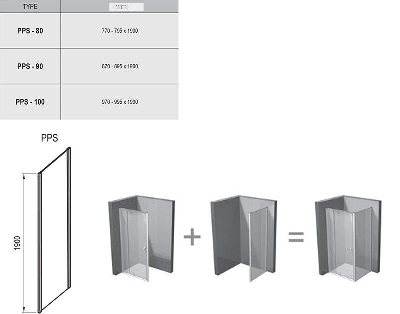 Ravak Pivot Bočná pevná stena 80 cm transp.AL 90G40C00Z1 PPS-80 - galéria #1