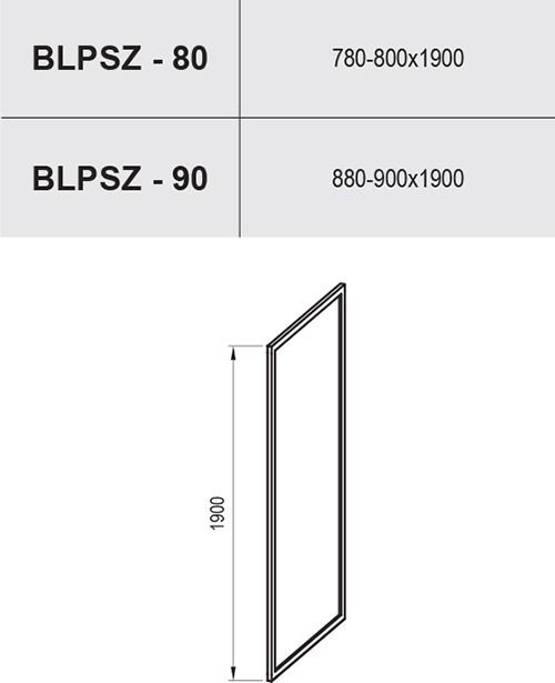 Ravak Blix Pevná bočná stena 80 cm, ALU lesk/transparent BLPSZ-80 X93H40C00Z1 - galéria #1