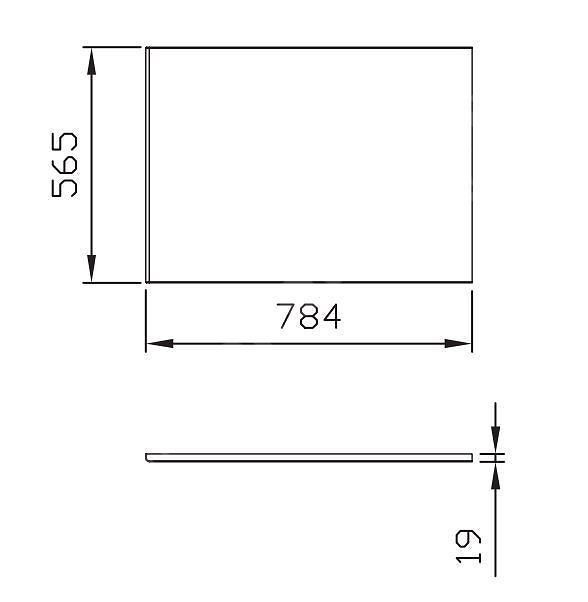 Ravak City Slim Bočný panel 80 cm pravý, dub X000001066 - galéria #1