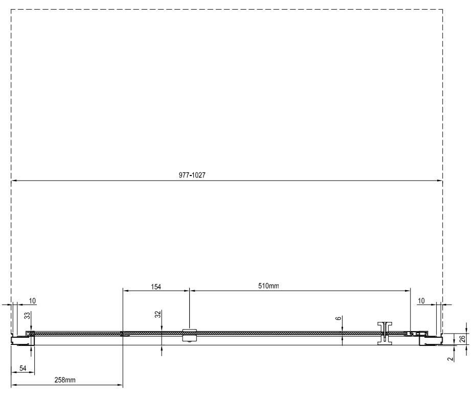 Ravak Nexty Sprchové dvere 100 cm, satén+priehľadné NDOP2-100 03OA0U00Z1 - galéria #2