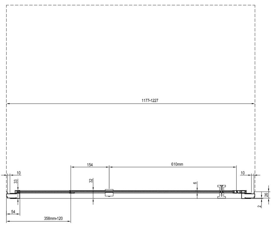 Ravak Nexty Sprchové dvere 120 cm, čierne+transparentné NDOP2-120 03OG0300Z1 - galéria #5