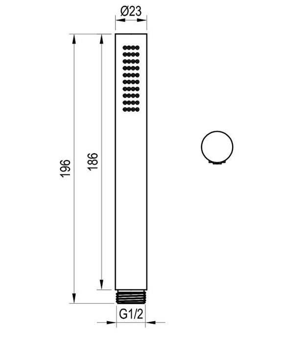 Ravak Ručná sprchová tyč, 1-polohová, čierna matná 951.20BLM X07P670 - galéria #4