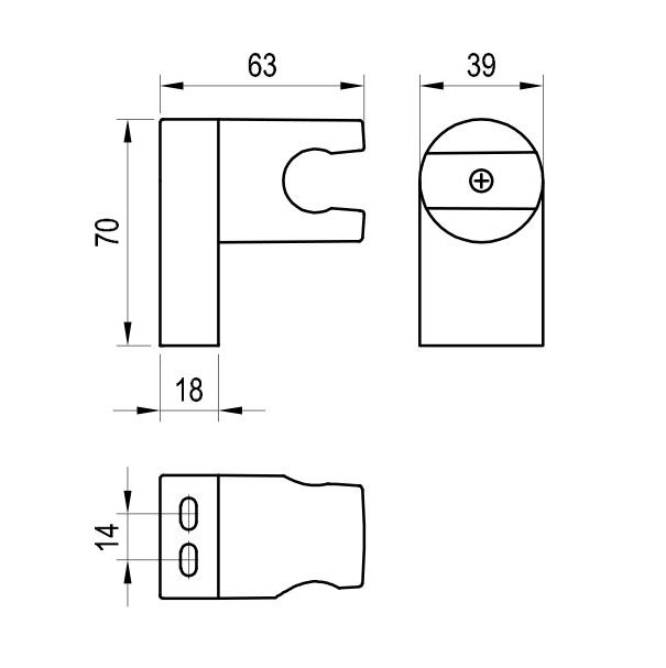 Ravak Chrome Držiak sprchy nastaviteľný, Graphite Brushed 611.20GB X07P698 - galéria #2