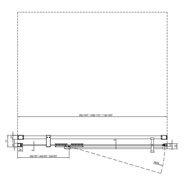 Ravak Sprchové dvere Cool, 120 cm, transparentné/chróm COSD2-120 X0VVGCA00Z1 - galéria #3