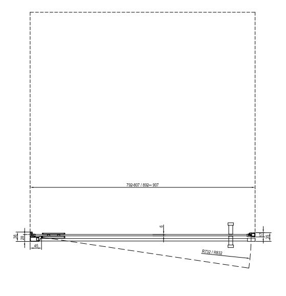Ravak Sprchové dvere Cool, 80 cm, čierne+transparentné COSD1-80 X0VV40300Z1 - galéria #4