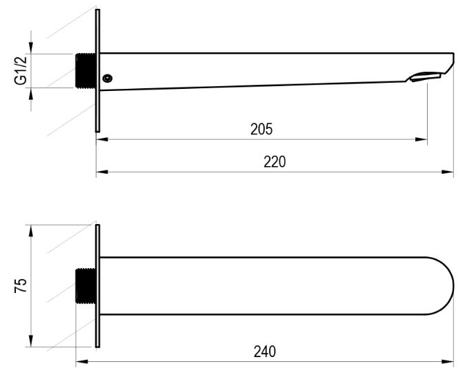 Ravak Eleganta Výtokové ramínko, kartáčované růžové zlato EL027.60RGB X07P806 - galéria #2