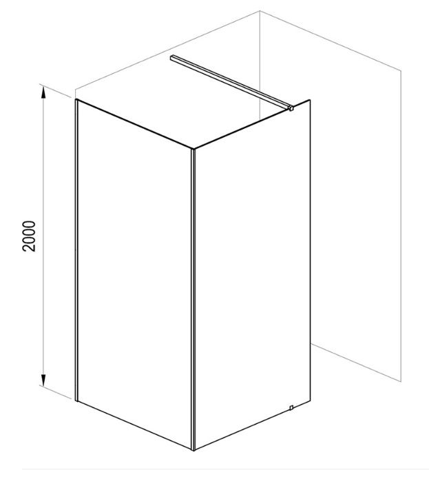 Ravak Walk-In Corner 110x80 cm, biely mat/čierne sklo Corner-110/80 GW1CD4E00Z1 - galéria #4