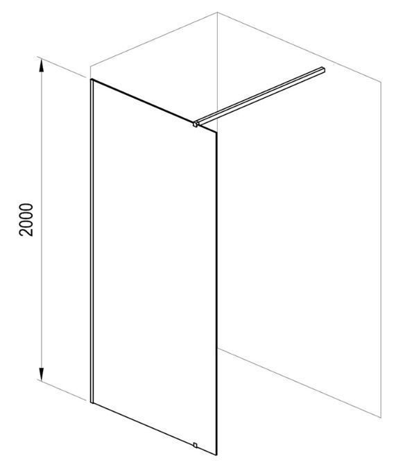 Ravak Walk-In obrazovka 110x200 cm, biela/priehľadná Wall-110 GW9WD0E00Z1 - galéria #4