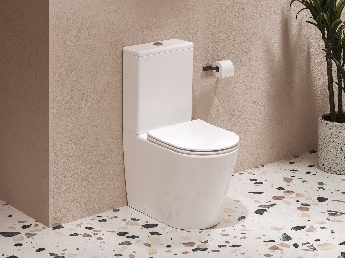 Ravak Elegantná súprava WC misy RimOff Combi so splachovadlom a sedadlom, biela X01872 - galéria #1