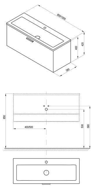 Ravak Clear II Skříňka pod umyvadlo 80 cm, bílá X000001642 - galéria #4