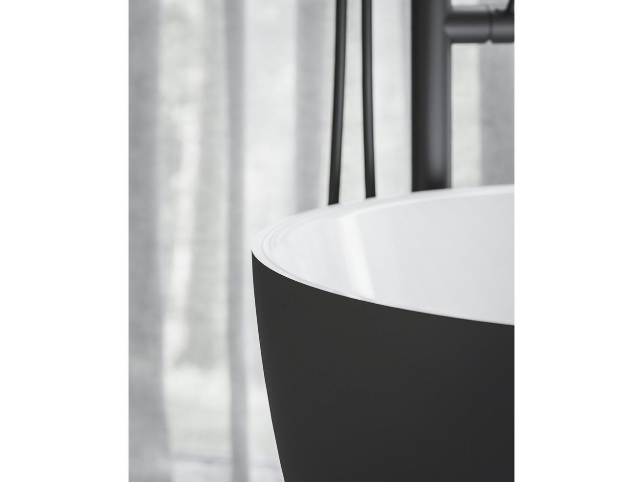 Ravak Freedom O Tec Vana volně stojící 170x77 cm, černá/bílá CD51700000 - galéria #2