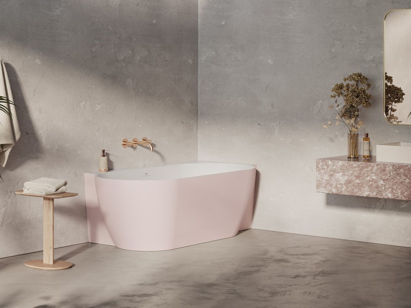 Ravak Freedom Corner II Tec Vaňa 175 × 86 cm, pravá, Alabaster Pink/biela CC81600000 - galéria #5