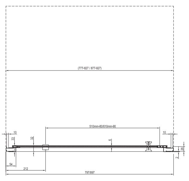 Ravak Nexty Sprchové dvere 80 cm, otočné, biele matné+priehľadné NDOP1-80 03O40E01Z1 - galéria #2