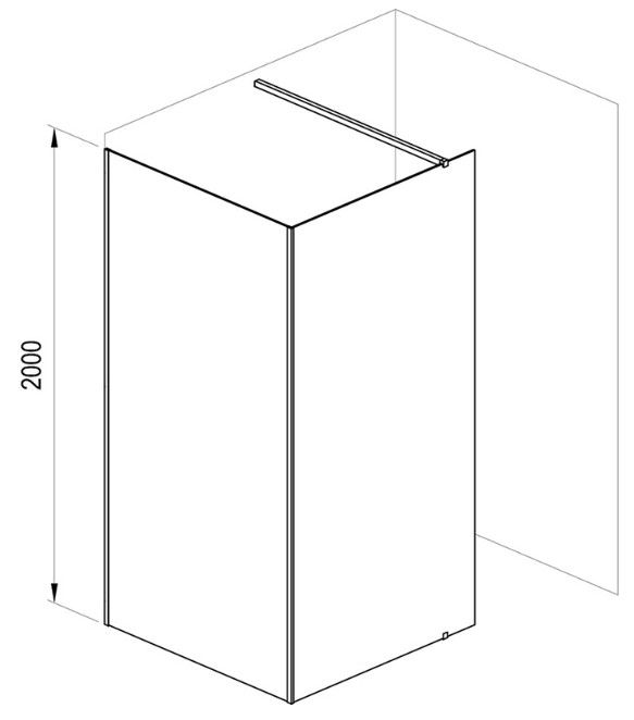 Ravak Walk-In Corner Sprchová stena 110 x 80 cm, transparent /biely Corner-Set-110x80 - galéria #3
