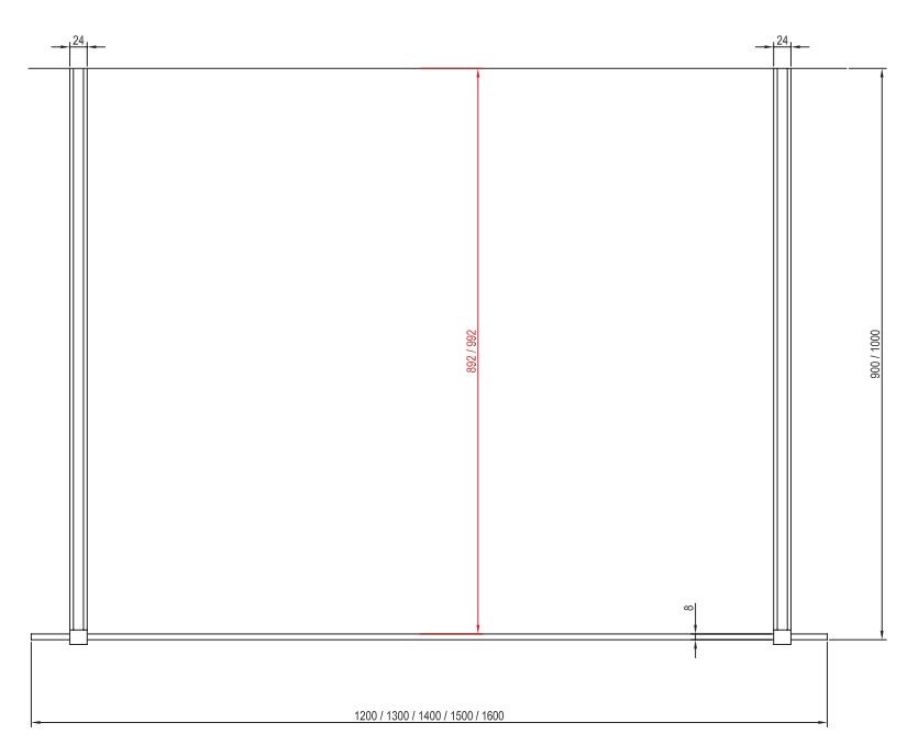 Ravak Walk-In Free Sprchová stena 140 cm, transparent/chróm Free Set-140 GW9FM0C0SZ1 - galéria #9