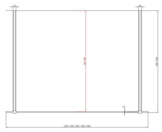 Ravak Walk-In Free Sprchová stena 160 cm, transparent/čierny Free Set-160 GW9FS030SZ1 - galéria #5