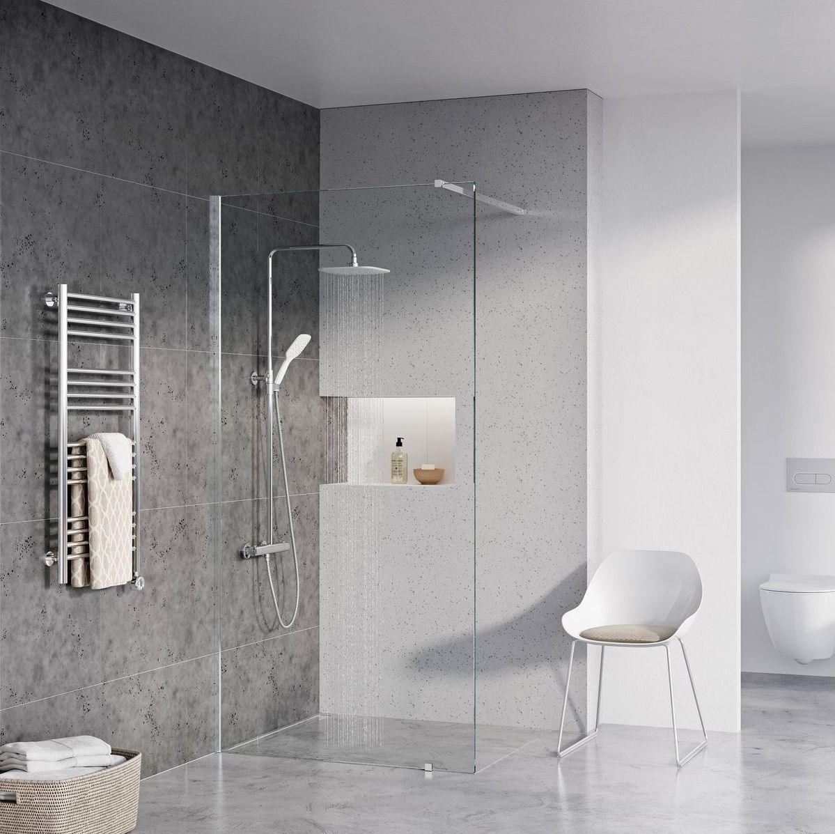 Ravak Walk-In Wall Sprchová stena 60 cm, transparent/chróm Wall Set-60 GW9W00C0SZ1 - galéria #1