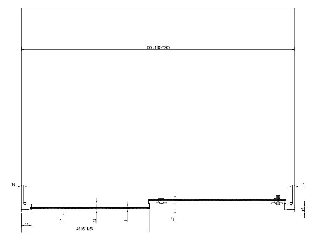 Ravak Blix II Sprchové dvere 120 cm, posuvné, transparentné/matné biele NBLDP2-120 0PMG0E00Z1 - galéria #4