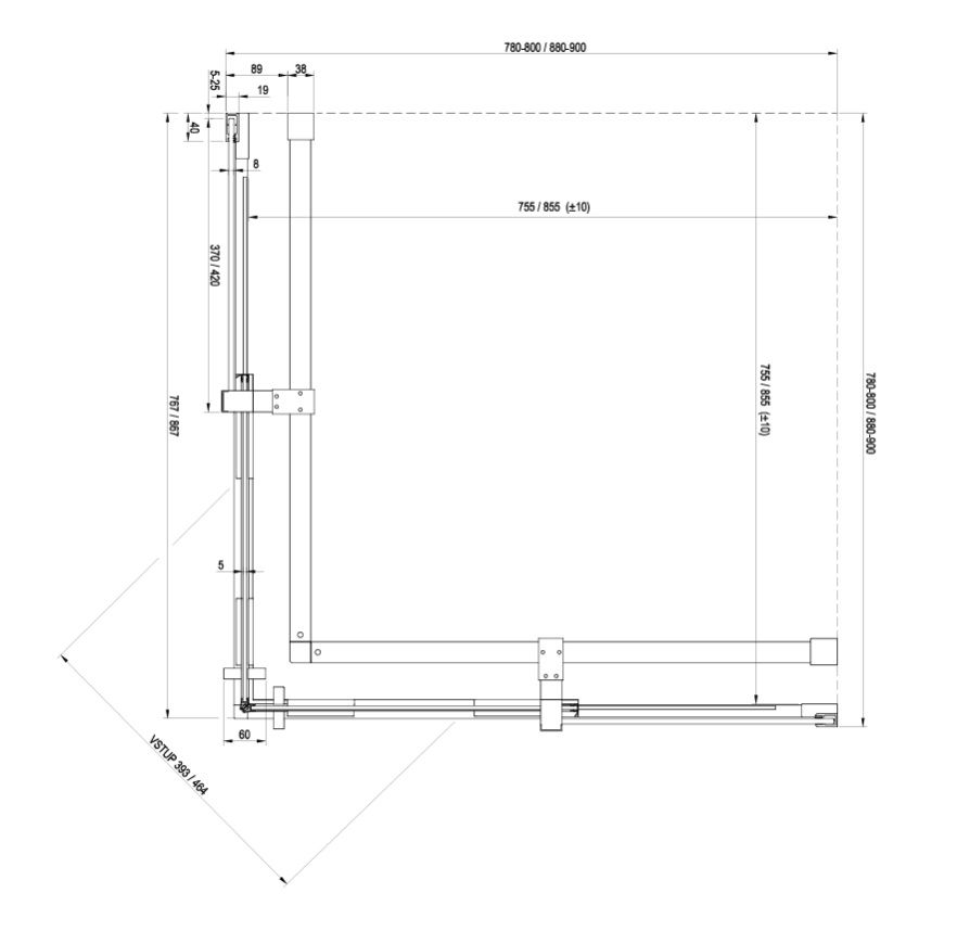 Ravak Roll Sprchový kút 80 x 80 cm, trasparent/ALU X14V40C00Z1 - galéria #4