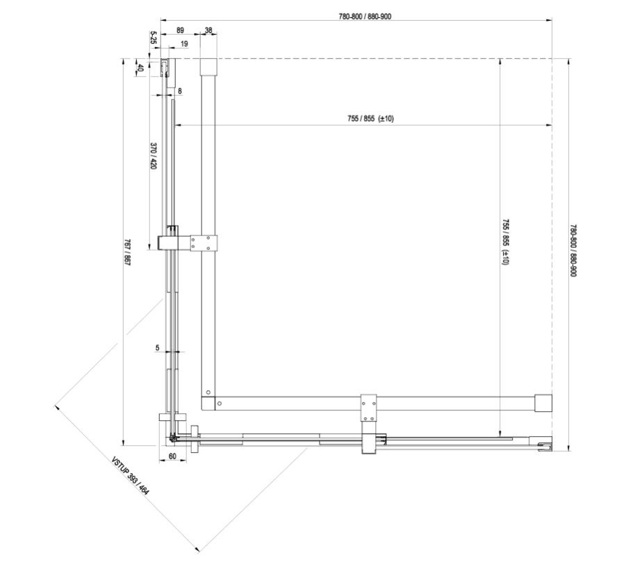 Ravak Roll Sprchový kút 90 x 90 cm, trasparentný/čierny X14V70300Z1 - galéria #4