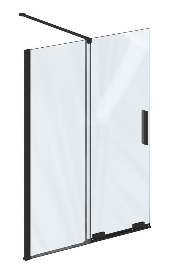 Ravak Roll Vaňová zástena 110 cm, transparentná/čierna X786D0300Z1 - galéria #2