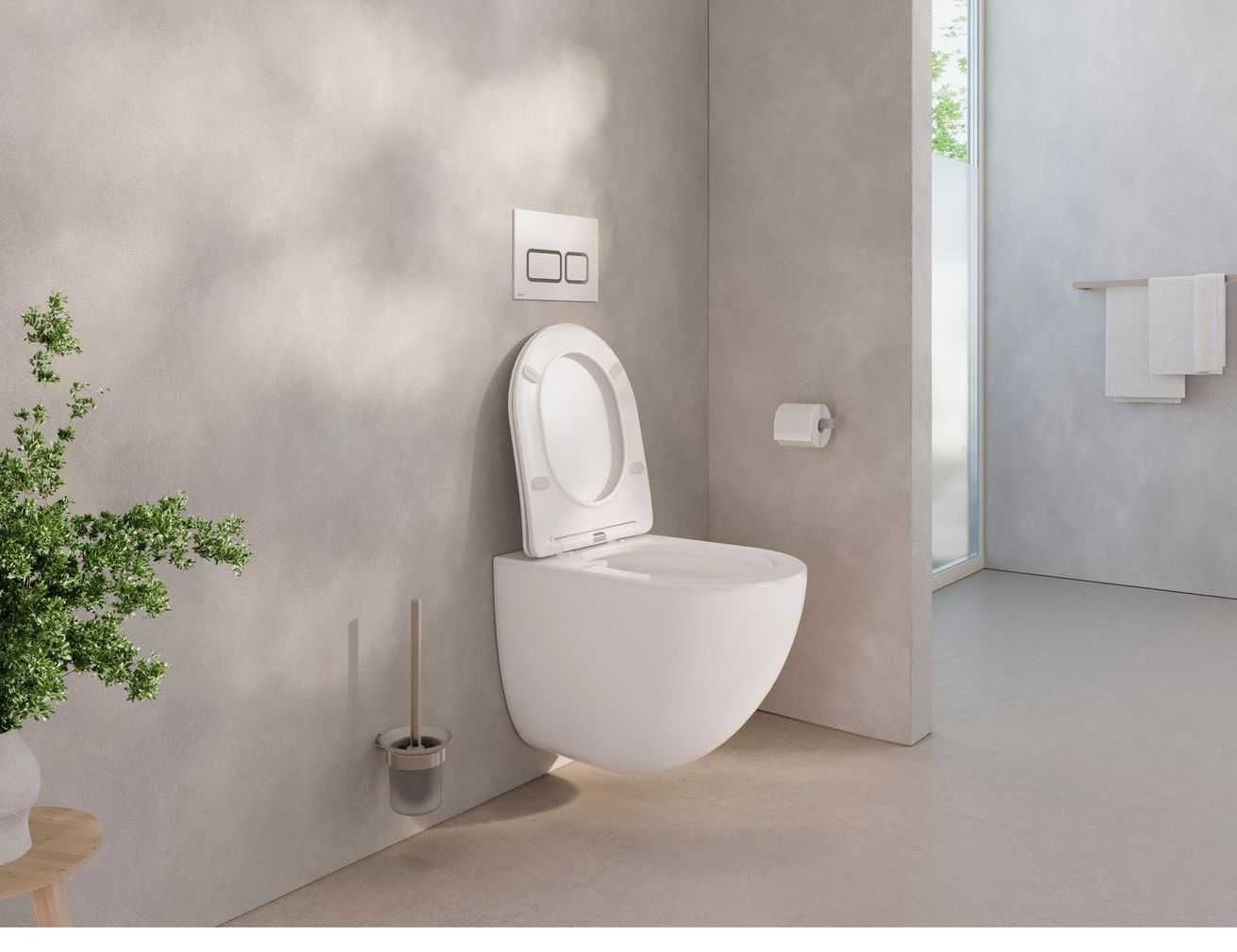 Ravak Chrome závesné WC, vrátane WC dosky SoftClose, AquaSpin, biela X03121 - galéria #8