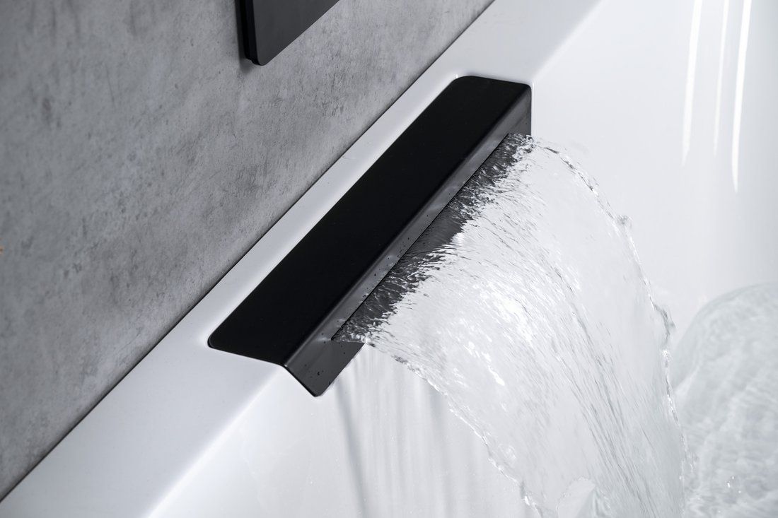 Polysan Cascata Hydromasážna vaňa 185x85x45 cm, Active Hydro-Air, biela/čierna 73836.102.2030 - galéria #1