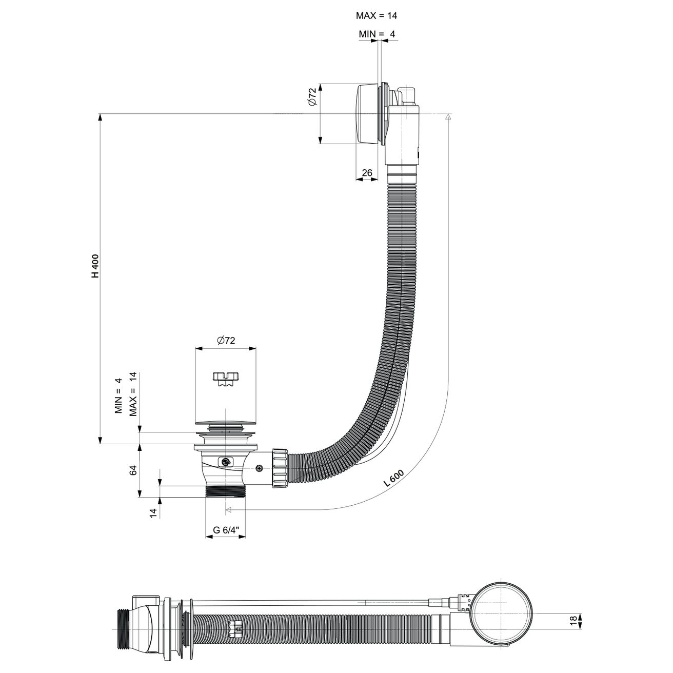 Polysan Vaňová súprava 60 cm, zlatá 71850.90 - galéria #3