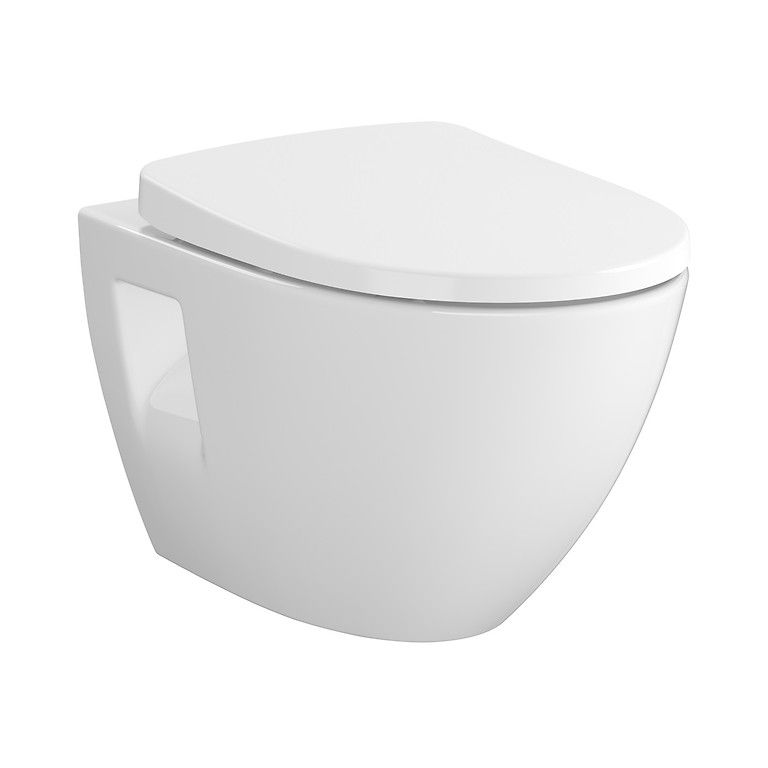 Cersanit Moduo plus závesné WC CleanOn vrátane WC dosky Slim Soft Close, duroplast, biele S701-725 - galéria #1