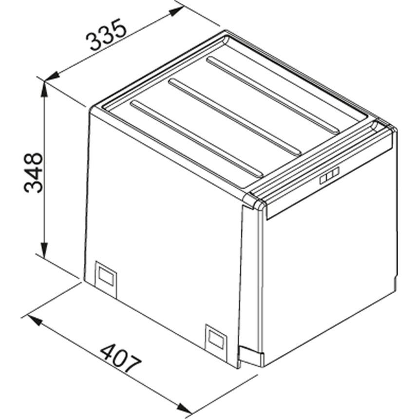 Franke Cube 40 134.0039.330 Kuchynský triedič 2x 14 l - galéria #1
