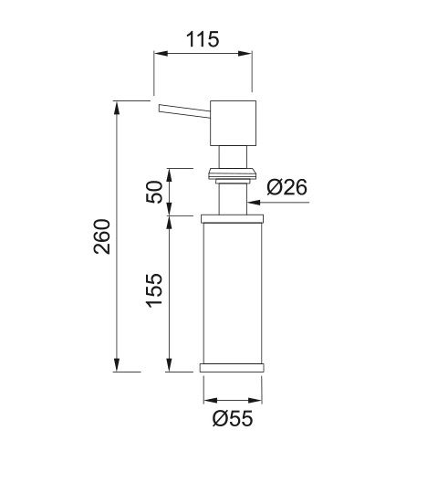 Franke Matrix 119.0085.067 Dávkovač pracieho prostriedku, chróm - galéria #1