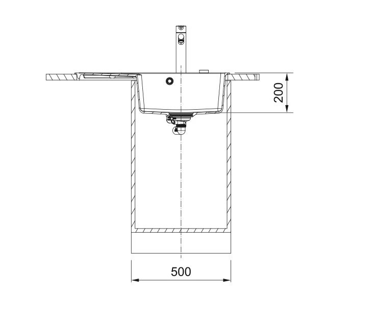 Franke Centro CNG 611-78 TL/2 Granitový drez s odkapávačom vpravo, 78x50cm, biely led, 114.0637.512 - galéria #2
