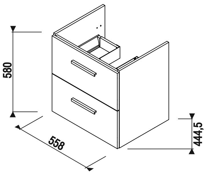Laufen Avin Skrinka s umývadlom 55,8 cm, sivá H8610836271041 - galéria #2