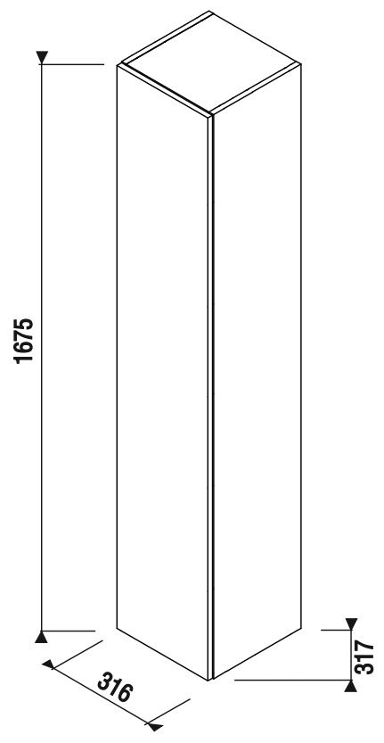 Laufen Avin Skrinka vysoká 167,5 cm, jasan H4032131135351 - galéria #1
