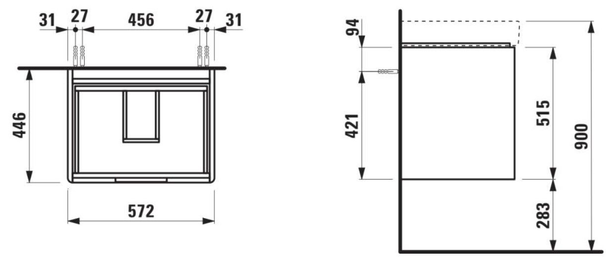Laufen Juna Skrinka pod umývadlo 57 cm, divoký dub H4114921092671 - galéria #1