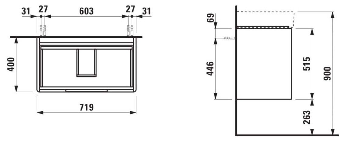 Laufen Juna Skrinka pod umývadlo 72 cm, sivá traffic H4116221092661 - galéria #1